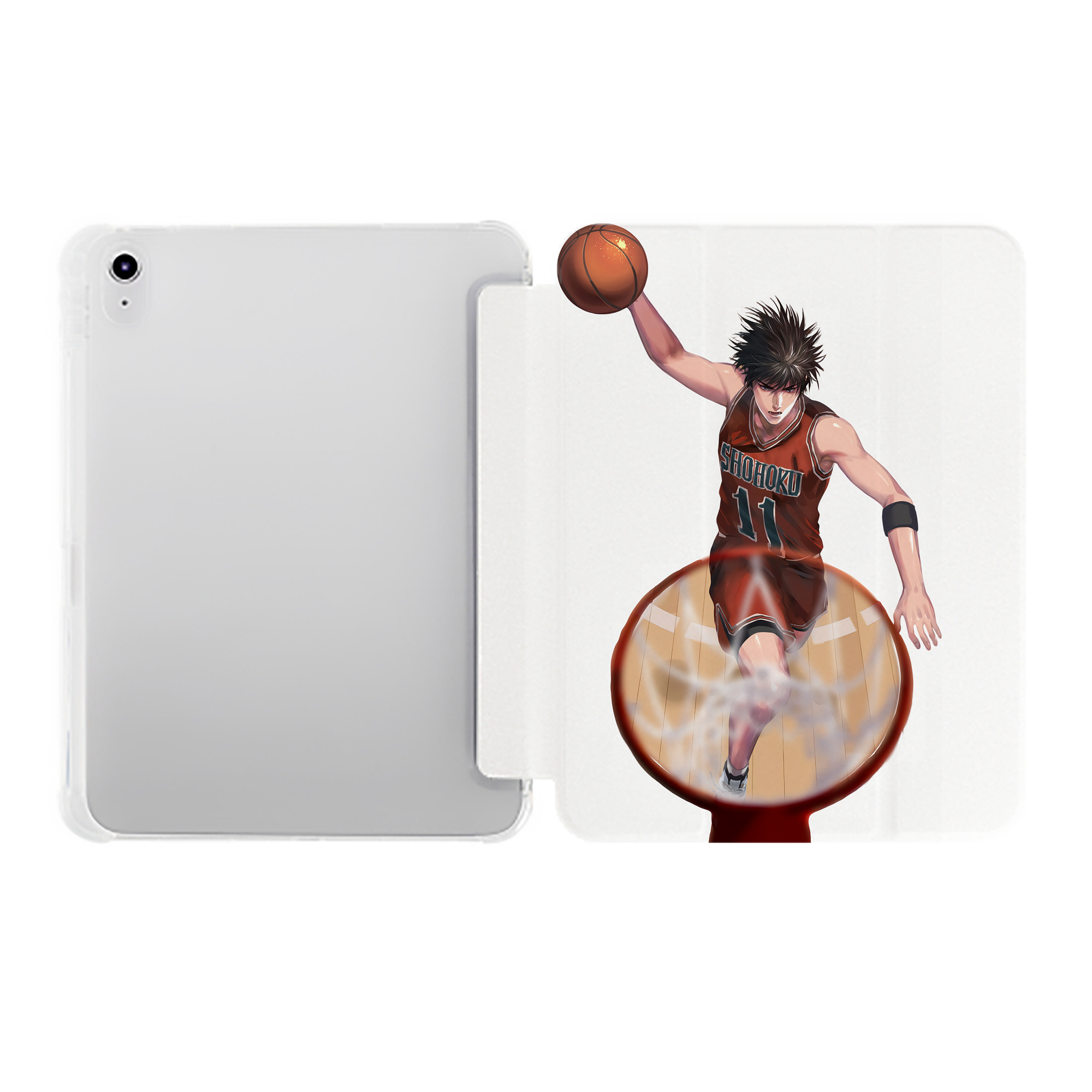 （画像用） SLAM DUNK／スラムダンク IPad ケース ペン収納付き 三つ折りスタンド PUレザー×シリコン 対応機種9.5/10.5/10.9インチ